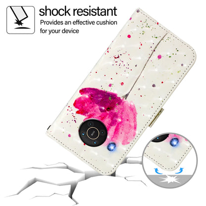 Nokia X20 Leather Flip Phone Case with 3D Painted Design, Card Holder, Wallet & Stand Function - Durable Protection & Easy Access