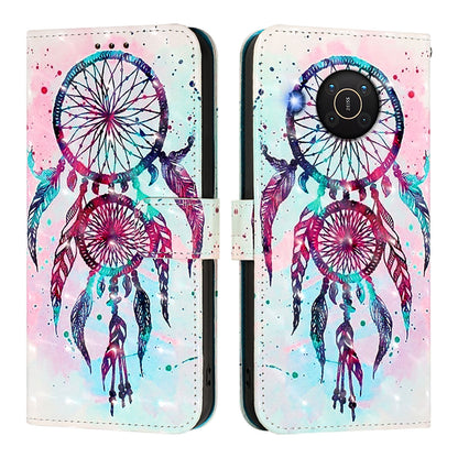 Nokia X20 Leather Flip Phone Case with 3D Painted Design, Card Holder, Wallet & Stand Function - Durable Protection & Easy Access