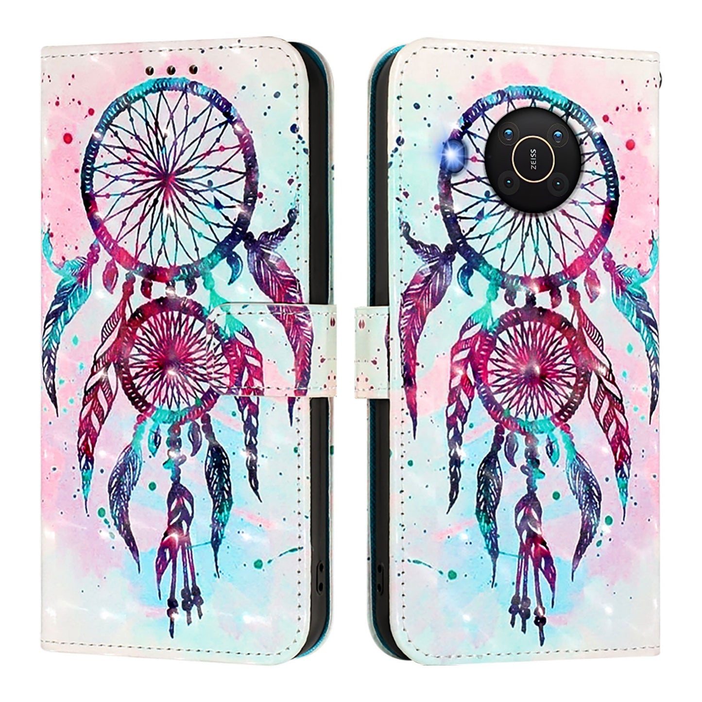 Nokia X10 Leather Flip Phone Case with 3D Painted Design, Card Holder, Wallet & Stand Function - Durable Protection & Easy Access