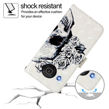 Nokia X20 Leather Flip Phone Case with 3D Painted Design, Card Holder, Wallet & Stand Function - Durable Protection & Easy Access