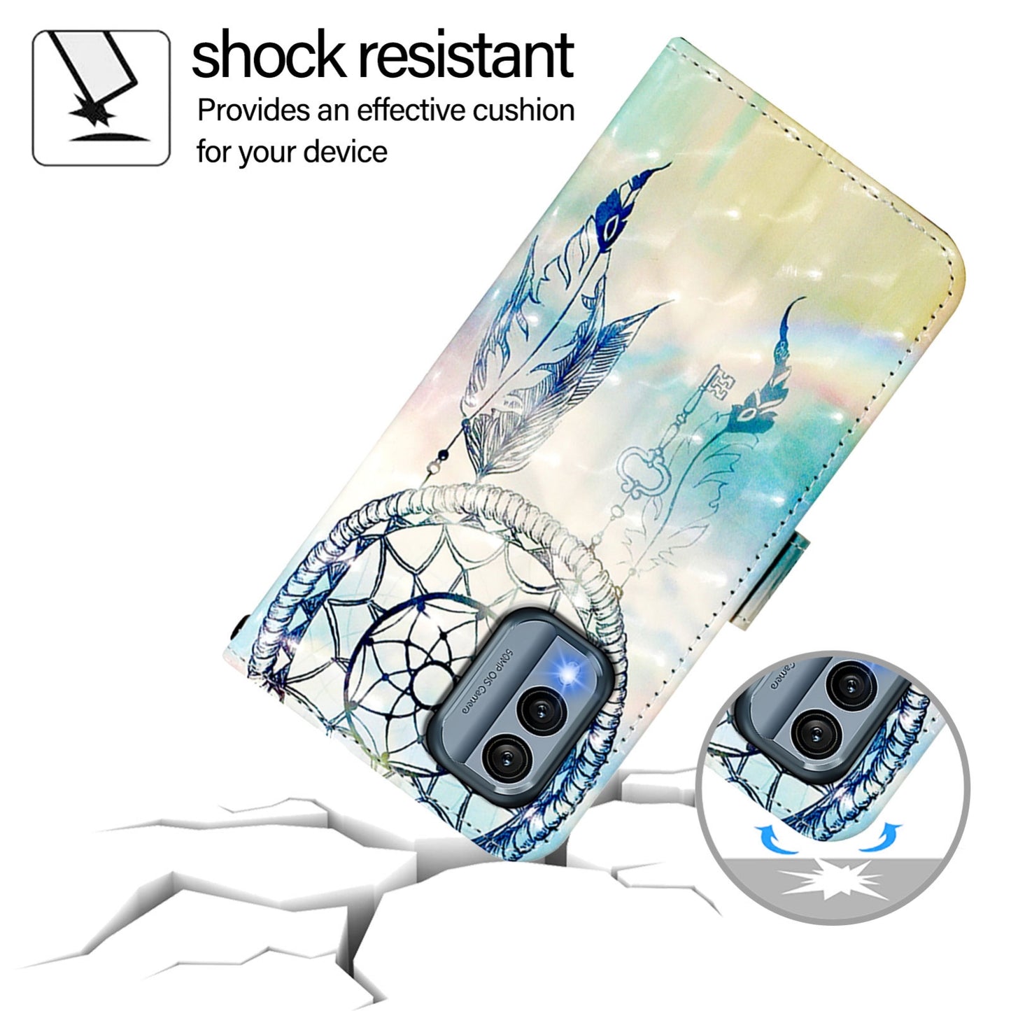 Nokia X30 5G Leather Flip Phone Case with 3D Painted Design, Card Holder, Wallet & Stand Function - Durable Protection & Easy Access