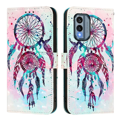 Nokia X30 5G Leather Flip Phone Case with 3D Painted Design, Card Holder, Wallet & Stand Function - Durable Protection & Easy Access