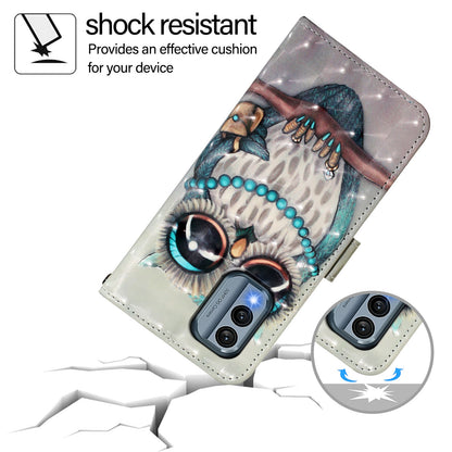 Nokia X30 5G Leather Flip Phone Case with 3D Painted Design, Card Holder, Wallet & Stand Function - Durable Protection & Easy Access