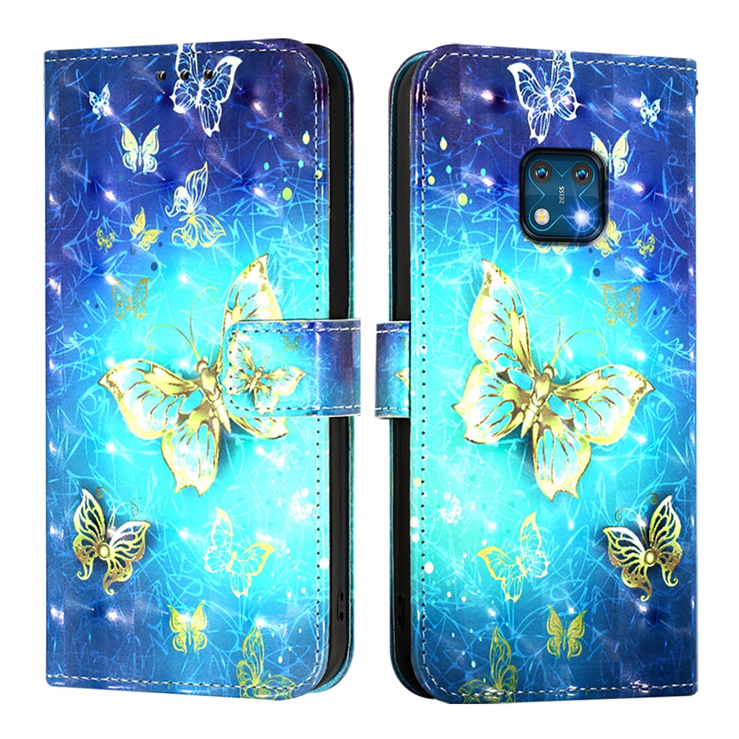 Nokia XR20 Leather Flip Phone Case with 3D Painted Design, Card Holder, Wallet & Stand Function - Durable Protection & Easy Access