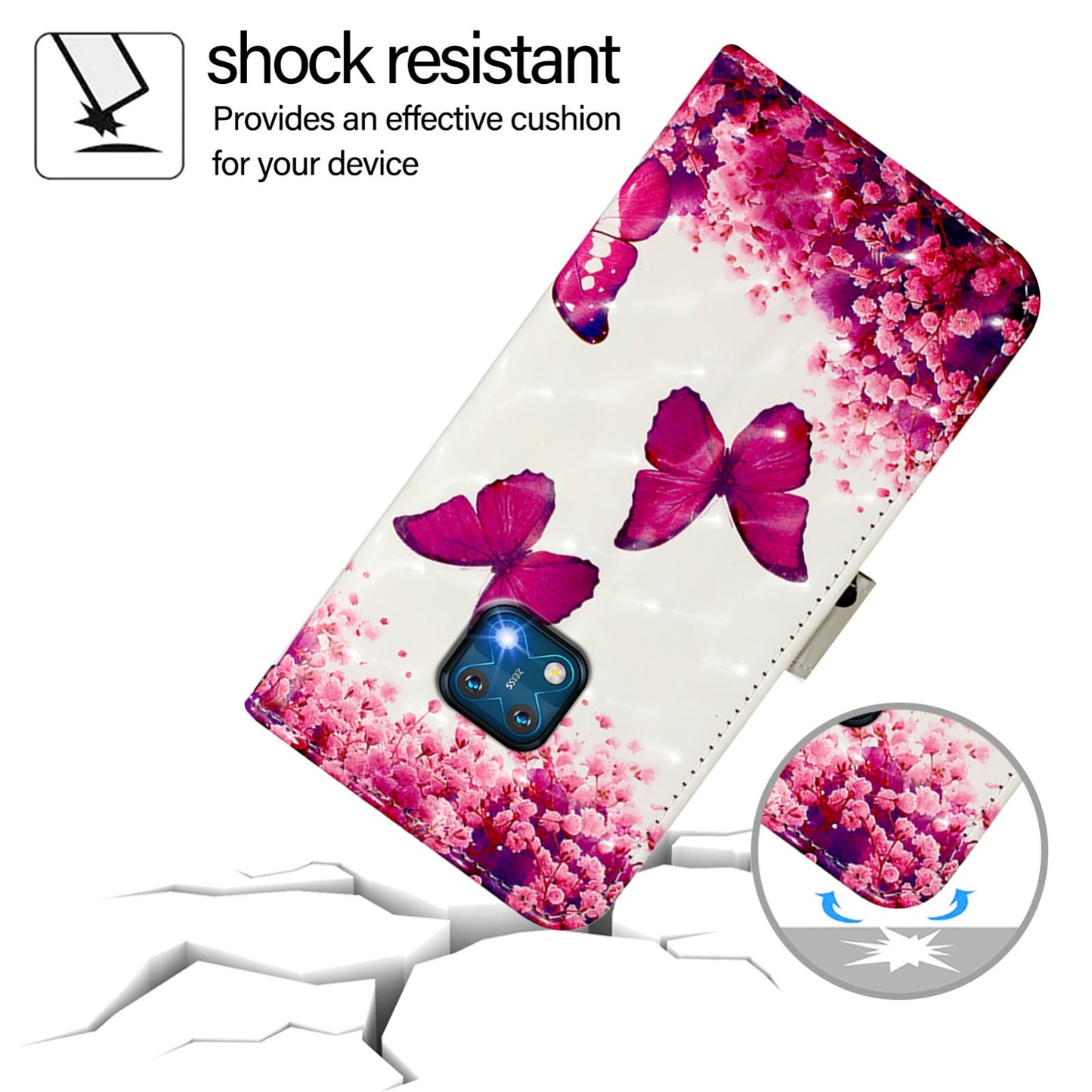 Nokia XR20 Leather Flip Phone Case with 3D Painted Design, Card Holder, Wallet & Stand Function - Durable Protection & Easy Access