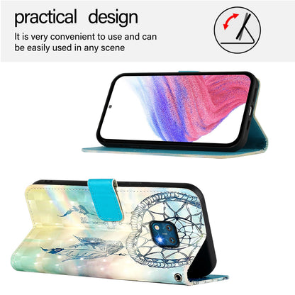 Nokia XR20 Leather Flip Phone Case with 3D Painted Design, Card Holder, Wallet & Stand Function - Durable Protection & Easy Access