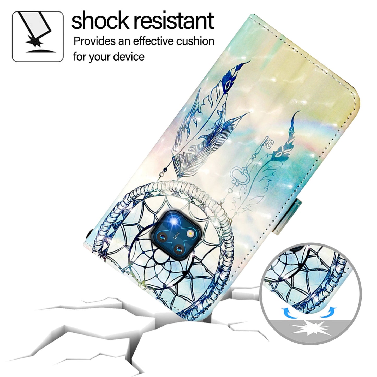 Nokia XR20 Leather Flip Phone Case with 3D Painted Design, Card Holder, Wallet & Stand Function - Durable Protection & Easy Access