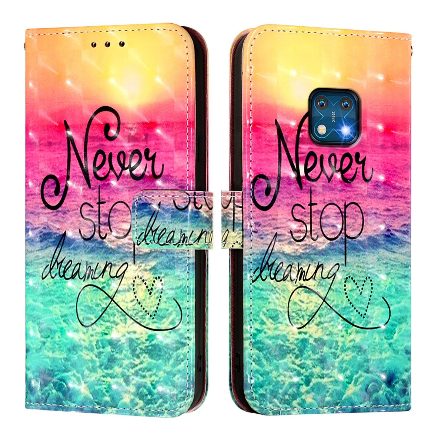 Nokia XR20 Leather Flip Phone Case with 3D Painted Design, Card Holder, Wallet & Stand Function - Durable Protection & Easy Access