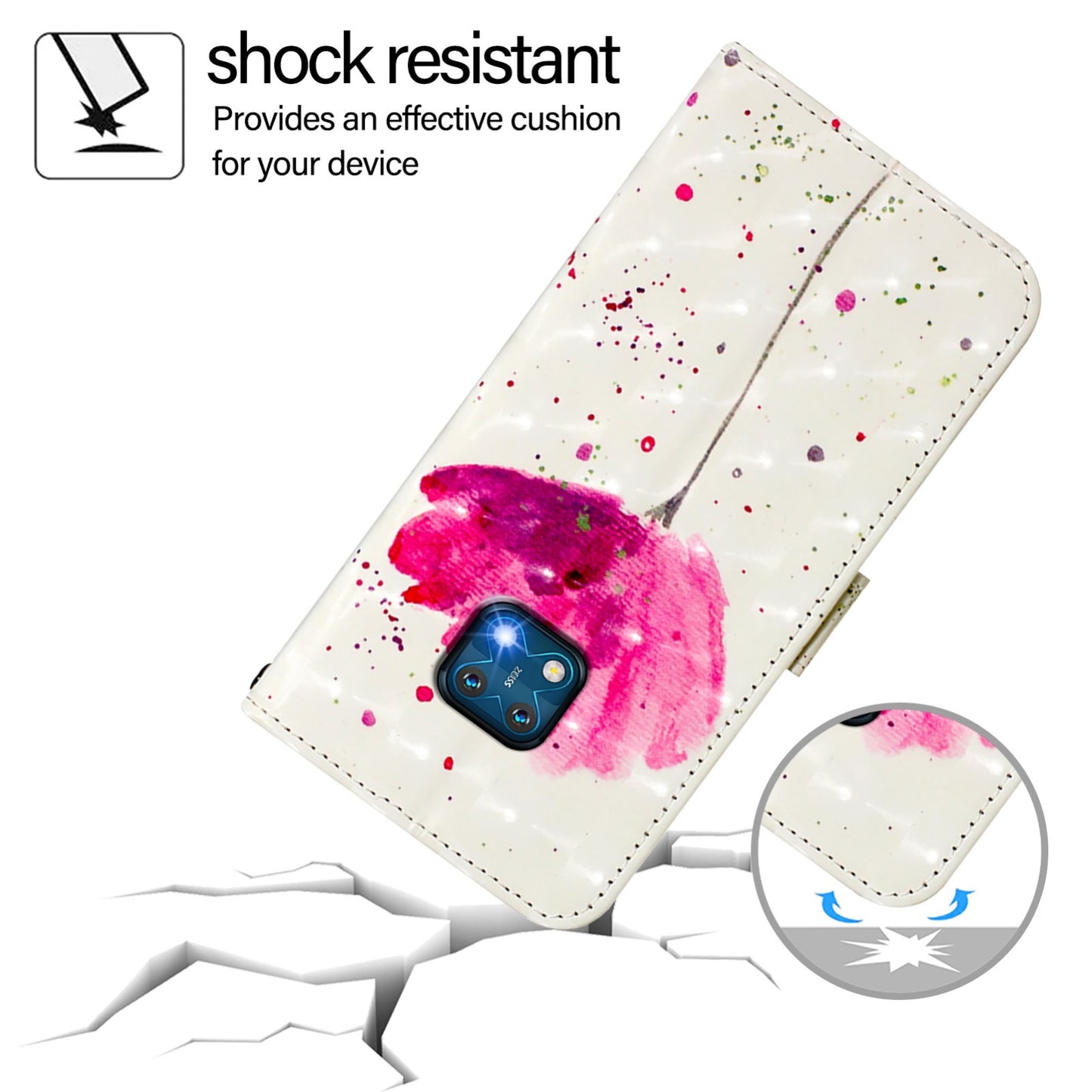 Nokia XR20 Leather Flip Phone Case with 3D Painted Design, Card Holder, Wallet & Stand Function - Durable Protection & Easy Access