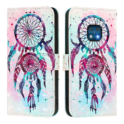 Nokia XR20 Leather Flip Phone Case with 3D Painted Design, Card Holder, Wallet & Stand Function - Durable Protection & Easy Access
