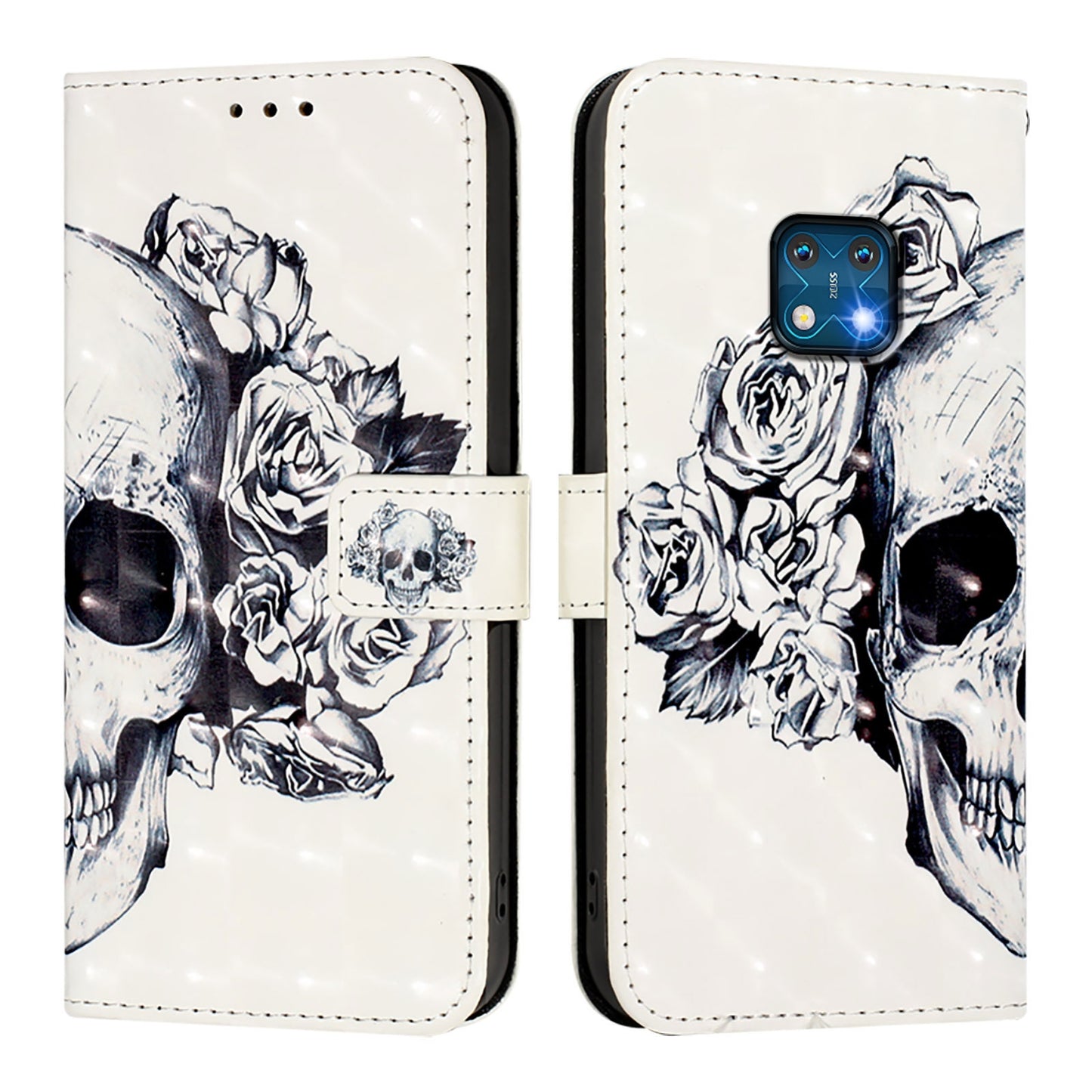 Nokia XR20 Leather Flip Phone Case with 3D Painted Design, Card Holder, Wallet & Stand Function - Durable Protection & Easy Access