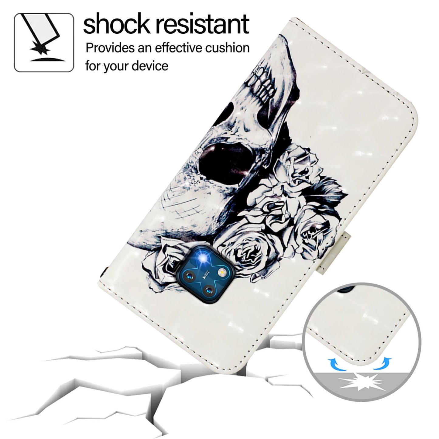 Nokia XR20 Leather Flip Phone Case with 3D Painted Design, Card Holder, Wallet & Stand Function - Durable Protection & Easy Access