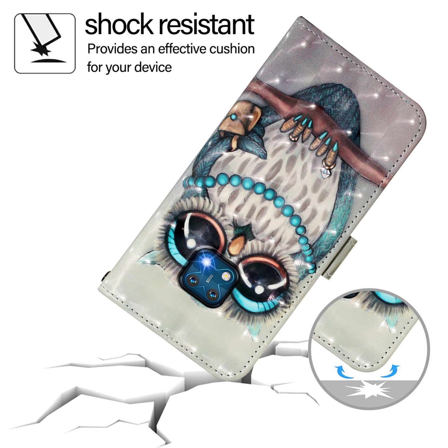 Nokia XR20 Leather Flip Phone Case with 3D Painted Design, Card Holder, Wallet & Stand Function - Durable Protection & Easy Access