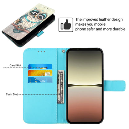 Sony Xperia 1 V Leather Flip Phone Case with 3D Painted Design, Card Holder, Wallet & Stand Function - Durable Protection & Easy Access