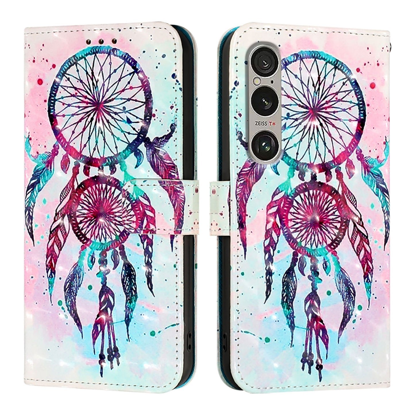 Sony Xperia 1 VI Leather Flip Phone Case with 3D Painted Design, Card Holder, Wallet & Stand Function - Durable Protection & Easy Access