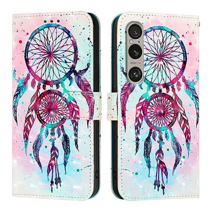 Sony Xperia 1 VI Leather Flip Phone Case with 3D Painted Design, Card Holder, Wallet & Stand Function - Durable Protection & Easy Access
