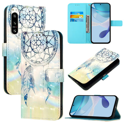 Sony Xperia 5 IV Leather Flip Phone Case with 3D Painted Design, Card Holder, Wallet & Stand Function - Durable Protection & Easy Access