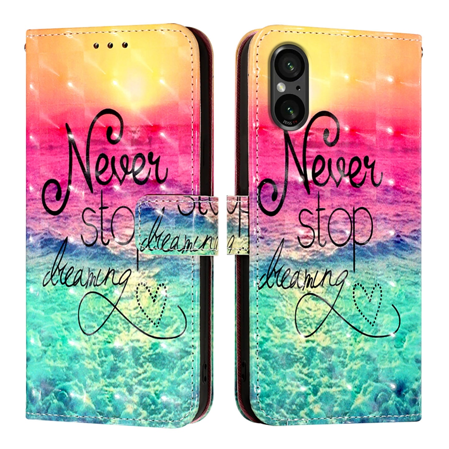 Sony Xperia 5 VI Leather Flip Phone Case with 3D Painted Design, Card Holder, Wallet & Stand Function - Durable Protection & Easy Access