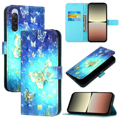 Sony Xperia 10 V Leather Flip Phone Case with 3D Painted Design, Card Holder, Wallet & Stand Function - Durable Protection & Easy Access