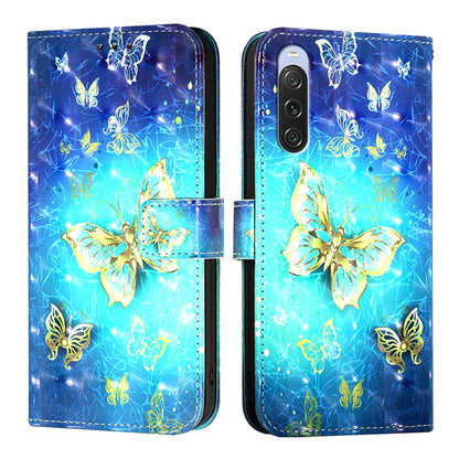 Sony Xperia 10 V Leather Flip Phone Case with 3D Painted Design, Card Holder, Wallet & Stand Function - Durable Protection & Easy Access