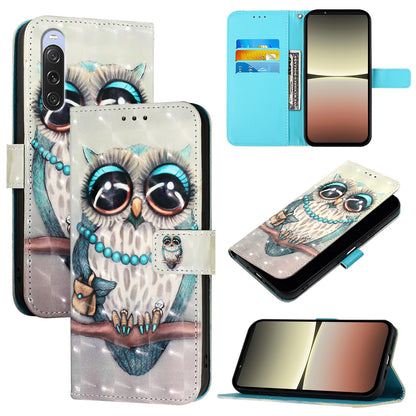 Sony Xperia 10 V Leather Flip Phone Case with 3D Painted Design, Card Holder, Wallet & Stand Function - Durable Protection & Easy Access