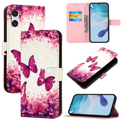 Sony Xperia 10 VI Leather Flip Phone Case with 3D Painted Design, Card Holder, Wallet & Stand Function - Durable Protection & Easy Access