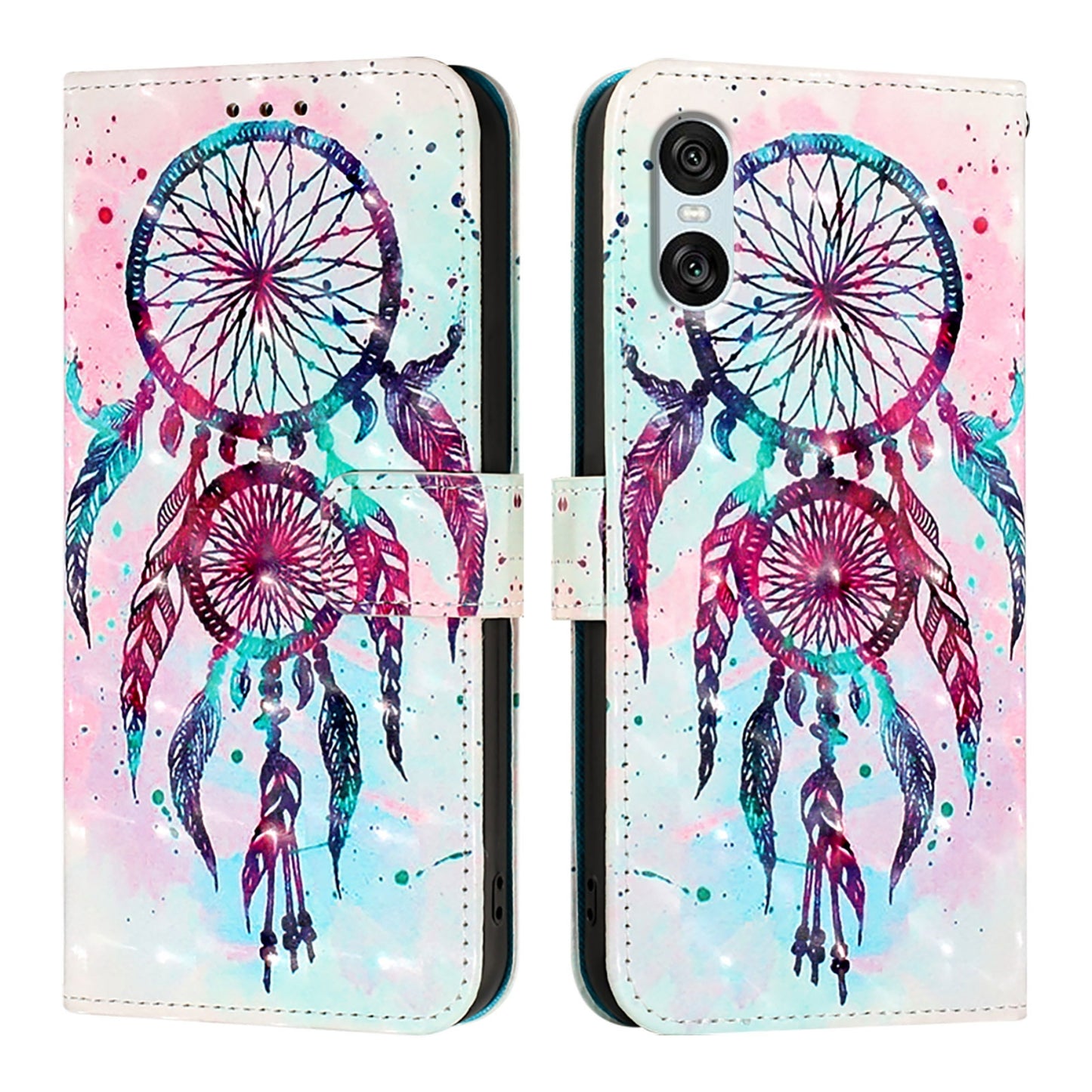 Sony Xperia 10 VI Leather Flip Phone Case with 3D Painted Design, Card Holder, Wallet & Stand Function - Durable Protection & Easy Access