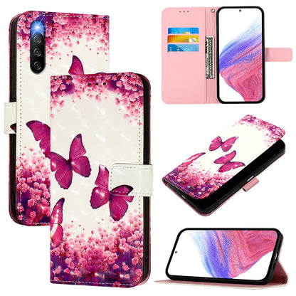 Sony Xperia 10 IV Leather Flip Phone Case with 3D Painted Design, Card Holder, Wallet & Stand Function - Durable Protection & Easy Access