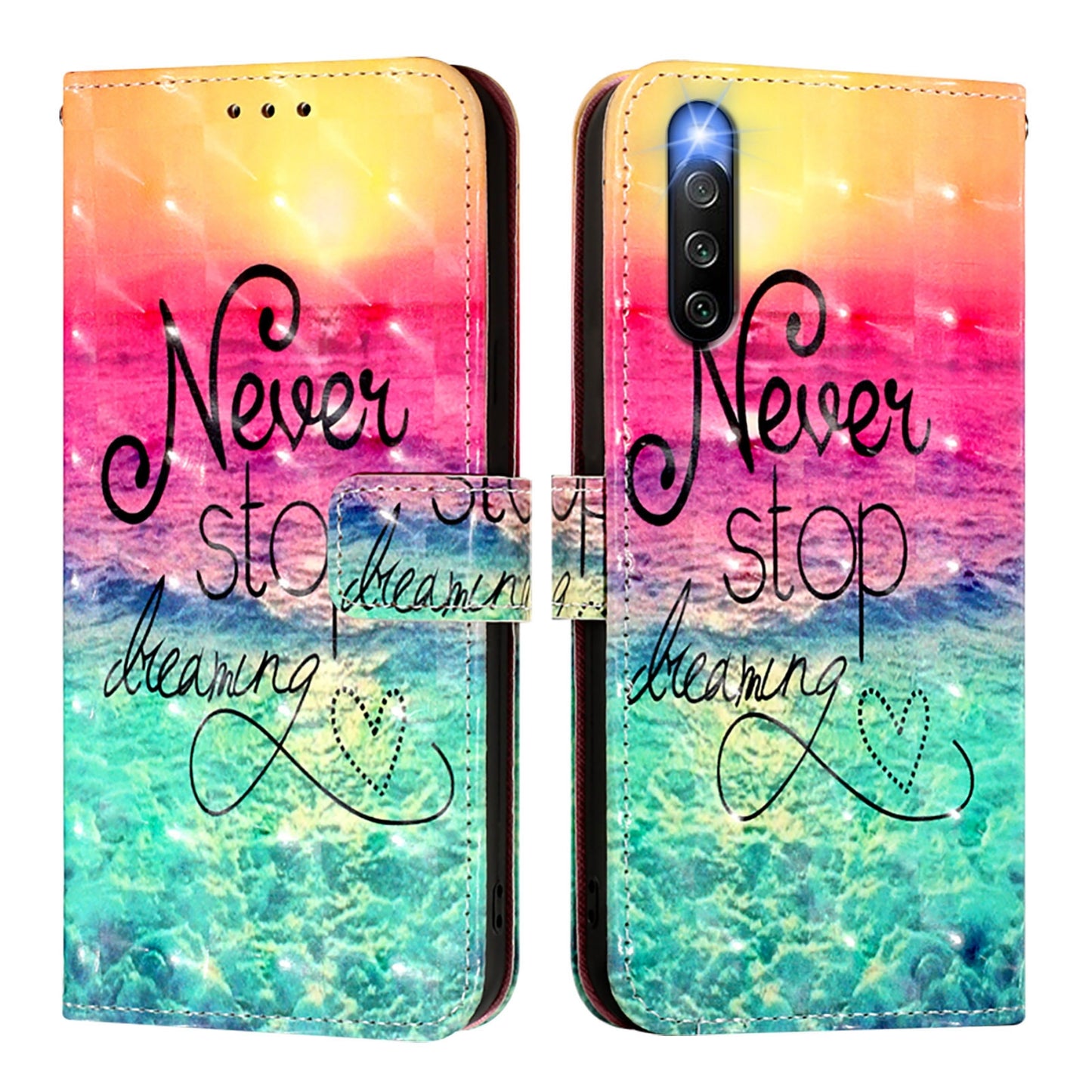 Sony Xperia 10 IV Leather Flip Phone Case with 3D Painted Design, Card Holder, Wallet & Stand Function - Durable Protection & Easy Access