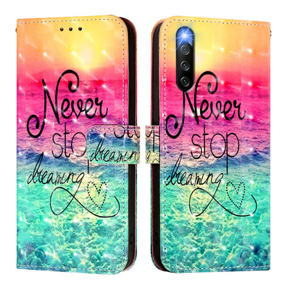 Sony Xperia 10 IV Leather Flip Phone Case with 3D Painted Design, Card Holder, Wallet & Stand Function - Durable Protection & Easy Access