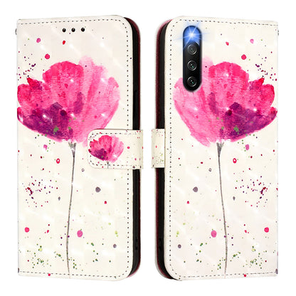 Sony Xperia 10 IV Leather Flip Phone Case with 3D Painted Design, Card Holder, Wallet & Stand Function - Durable Protection & Easy Access