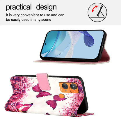 Oukitel C33 Leather Flip Phone Case with 3D Painted Design, Card Holder, Wallet & Stand Function - Durable Protection & Easy Access