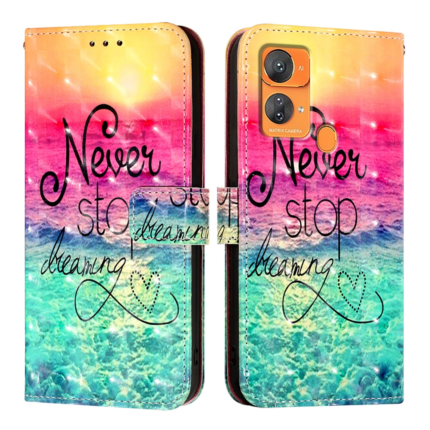 Oukitel C33 Leather Flip Phone Case with 3D Painted Design, Card Holder, Wallet & Stand Function - Durable Protection & Easy Access