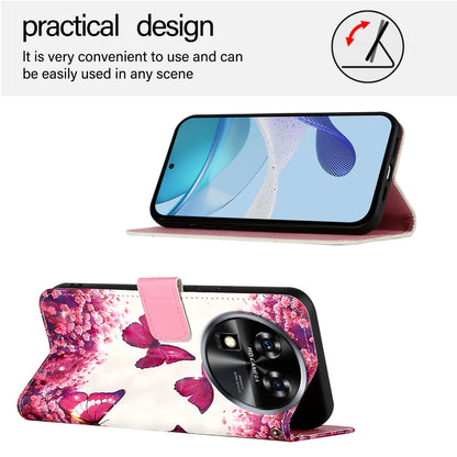 Oukitel C37 Leather Flip Phone Case with 3D Painted Design, Card Holder, Wallet & Stand Function - Durable Protection & Easy Access