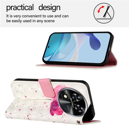 Oukitel C37 Leather Flip Phone Case with 3D Painted Design, Card Holder, Wallet & Stand Function - Durable Protection & Easy Access