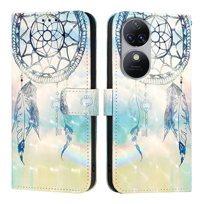 Oukitel C38 Leather Flip Phone Case with 3D Painted Design, Card Holder, Wallet & Stand Function - Durable Protection & Easy Access