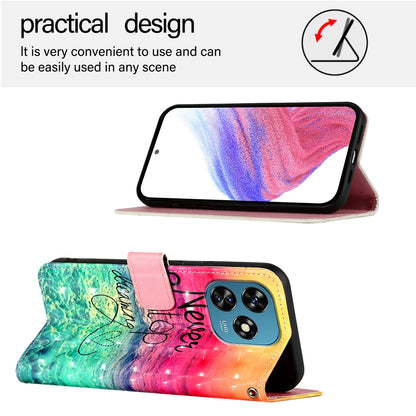 Oukitel C51 Leather Flip Phone Case with 3D Painted Design, Card Holder, Wallet & Stand Function - Durable Protection & Easy Access