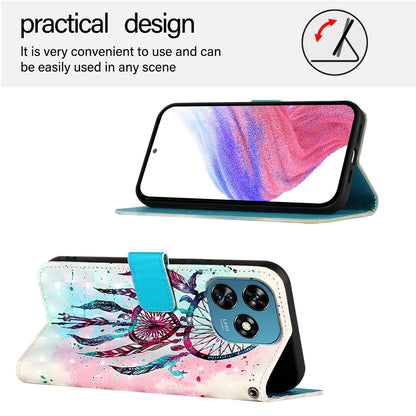 Oukitel C51 Leather Flip Phone Case with 3D Painted Design, Card Holder, Wallet & Stand Function - Durable Protection & Easy Access