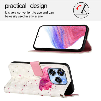 Oukitel C50 Leather Flip Phone Case with 3D Painted Design, Card Holder, Wallet & Stand Function - Durable Protection & Easy Access