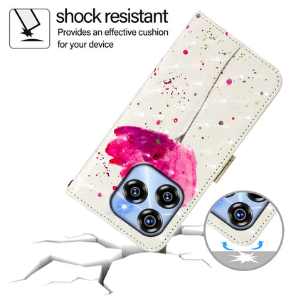 Oukitel C50 Leather Flip Phone Case with 3D Painted Design, Card Holder, Wallet & Stand Function - Durable Protection & Easy Access