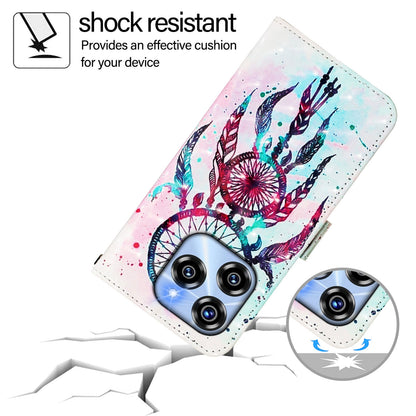 Oukitel C50 Leather Flip Phone Case with 3D Painted Design, Card Holder, Wallet & Stand Function - Durable Protection & Easy Access