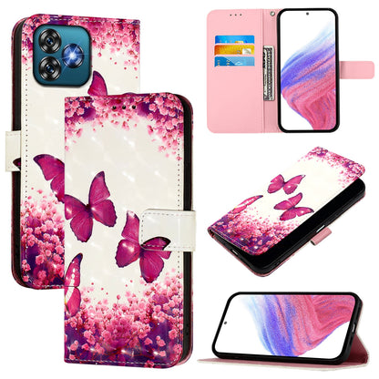 Oukitel C53 Leather Flip Phone Case with 3D Painted Design, Card Holder, Wallet & Stand Function - Durable Protection & Easy Access