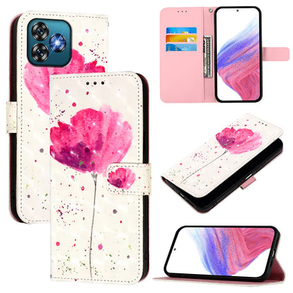 Oukitel C53 Leather Flip Phone Case with 3D Painted Design, Card Holder, Wallet & Stand Function - Durable Protection & Easy Access