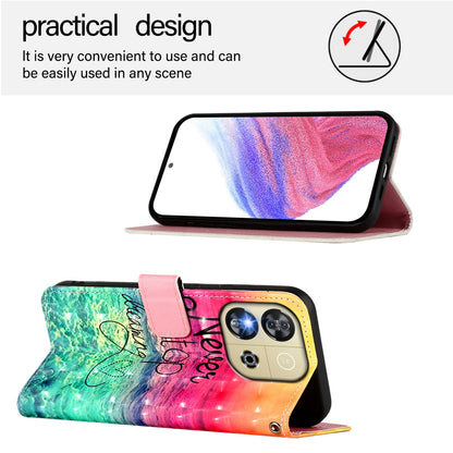Oukitel C57s Leather Flip Phone Case with 3D Painted Design, Card Holder, Wallet & Stand Function - Durable Protection & Easy Access