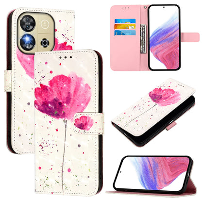 Oukitel C57s Leather Flip Phone Case with 3D Painted Design, Card Holder, Wallet & Stand Function - Durable Protection & Easy Access
