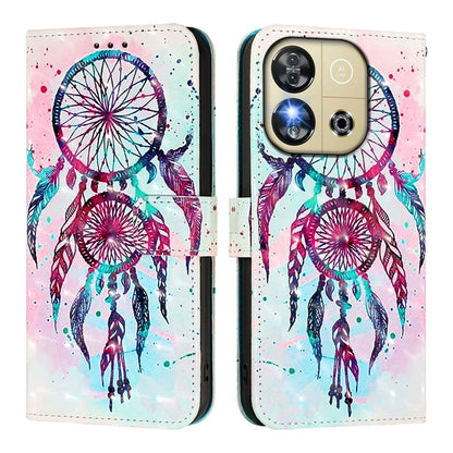 Oukitel C57s Leather Flip Phone Case with 3D Painted Design, Card Holder, Wallet & Stand Function - Durable Protection & Easy Access