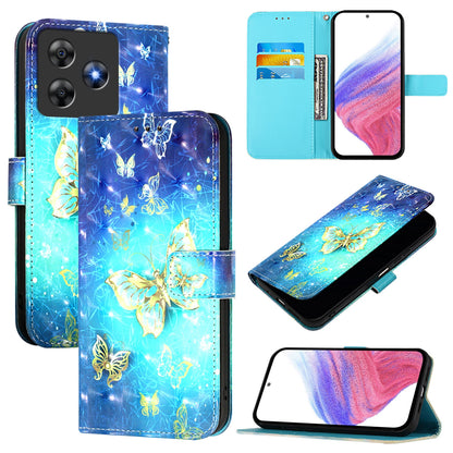 Blackview Wave 8C Leather Flip Phone Case with 3D Painted Design, Card Holder, Wallet & Stand Function - Durable Protection & Easy Access