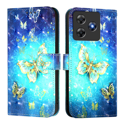 Blackview Wave 8C Leather Flip Phone Case with 3D Painted Design, Card Holder, Wallet & Stand Function - Durable Protection & Easy Access