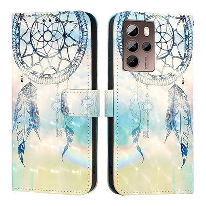 HTC U24 Pro Leather Flip Phone Case with 3D Painted Design, Card Holder, Wallet & Stand Function - Durable Protection & Easy Access