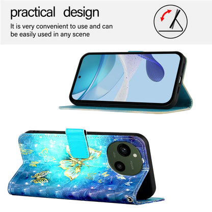 Sharp Aquos R9 Leather Flip Phone Case with 3D Painted Design, Card Holder, Wallet & Stand Function - Durable Protection & Easy Access